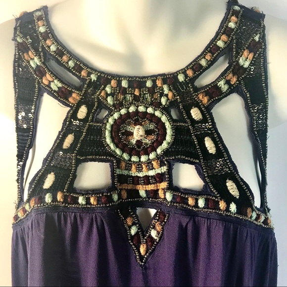 NWT Free People Vision Quest Beaded Boho Tunic - Picture 5 of 8